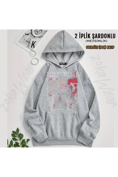 ZOKAWEAR Hanorac cu glugă cu imprimeu Shimizu Hinako din Silent Hill F
