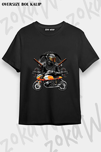 ZOKAWEAR Motorcycle T-Shirt Katana Motor Wolf Printed T-Shirt
