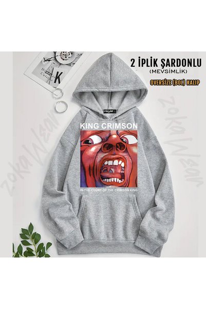 ZOKAWEAR The Court of the Crimson Printed Hooded Sweatshirt