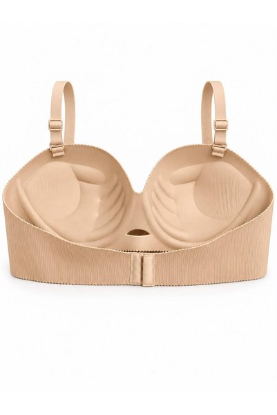 Softwearr حمالة صدر نسائية بتصميم على شكل يد مع دعم داخلي ونسيج مخطط (مقاس ضيق)