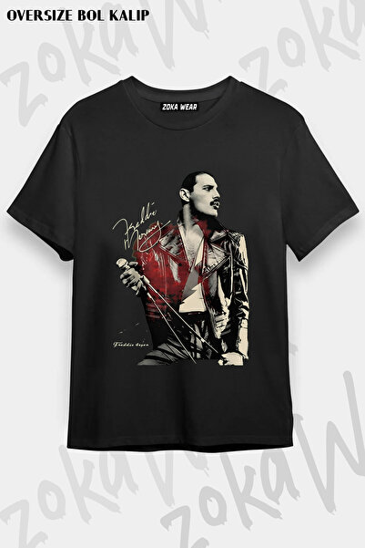 ZOKAWEAR تي شيرت مطبوع عليه Legend Queen Freddie Mercury