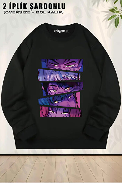 ZOKAWEAR K-Pop Demon Hunters Printed Crew Neck Sweatshirt