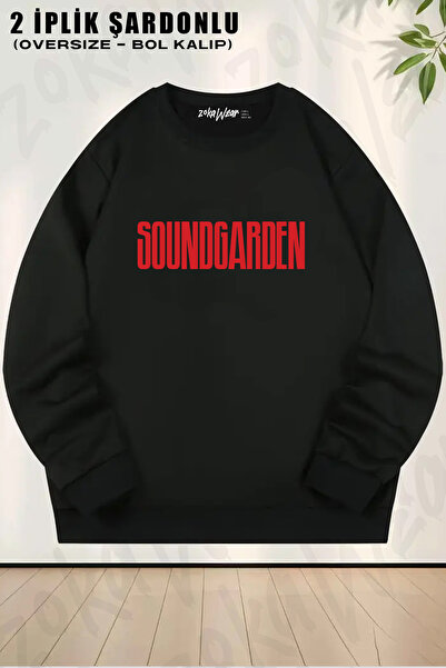 ZOKAWEAR Soundgarden Printed Crew Neck Sweatshirt
