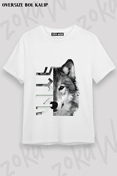 ZOKAWEAR Gokturkce Turkish Written Bozkurt Yari Kurt Yarisi Turkish Text Prin...