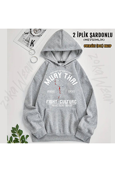 ZOKAWEAR Muay Thai Fighter Printed Hooded Sweatshirt