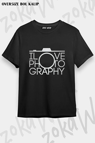 ZOKAWEAR Photography I Love Photography Canon Nikon Printed T-Shirt
