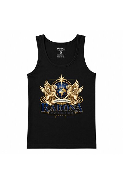 Rabona Fashion Global Mindset Winged Lions & World Graphic Tank Top