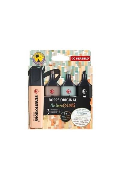 Stabilo ΣΕΤ ΜΑΡΚΕΡΕΣ " (BOSS MARKERS SET)  "4 ΤΕΜΑΧΙΑ " (4PCS)  "ΦΥΣΙΚΟ " (NA...