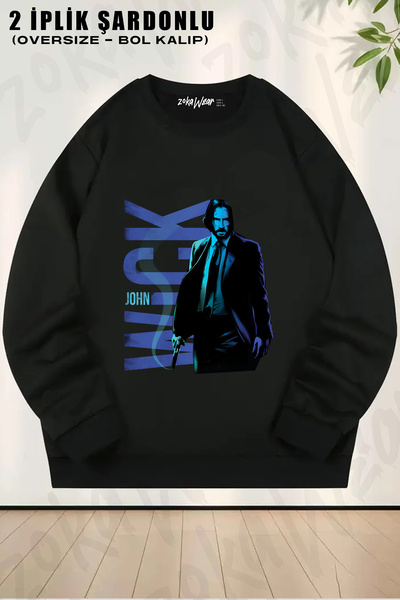 ZOKAWEAR John Wick Bask Printed Crew Neck Sweatshirt