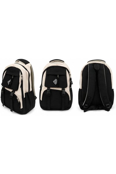 Generic Backpack for school & college - stylish school bag for girls, boys. Multi compartments back to school backpack with front zipper and side pockets and adjustable straps