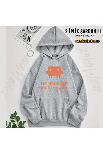 ZOKAWEAR We Require More Tokens Claude Code Printed Hooded Sweatshirt