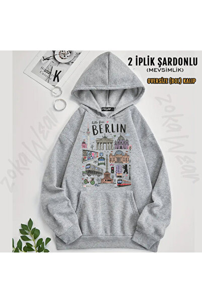 ZOKAWEAR Berlin Printed Hooded Sweatshirt