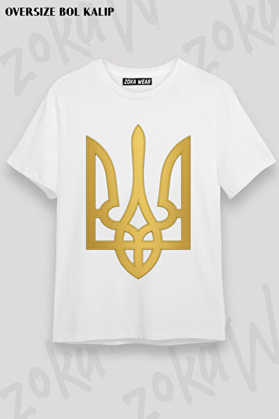 ZOKAWEAR Coat of Arms Zelensky Ukraine Ukraine Printed T-Shirt