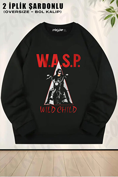 ZOKAWEAR Wild Child Wasp Printed Crew Neck Sweatshirt