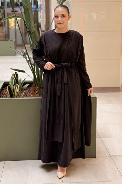 Ceremony Venus Suede Dress with Front and Back Panels