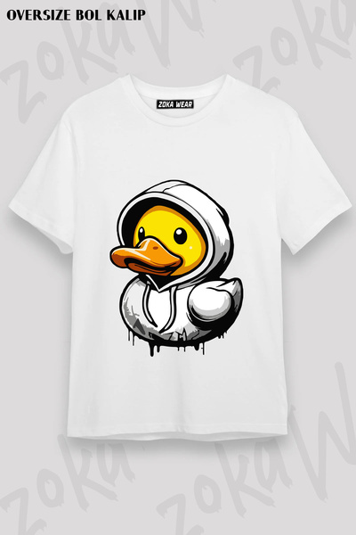 ZOKAWEAR Ordek Printed Oversize Printed T-Shirt