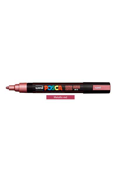 POSCA UNI PC-5M ΜΕΤΑΛΛΙΚΟΣ ΚΟΚΚΙΝΟΣ ΜΑΡΚΑΔΟΡΟΣ