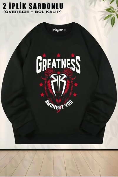 ZOKAWEAR Greatness Roman Reigns Γυμναστήριο Αθλητισμός Φίτνες Στρογγυλή Λαιμό...