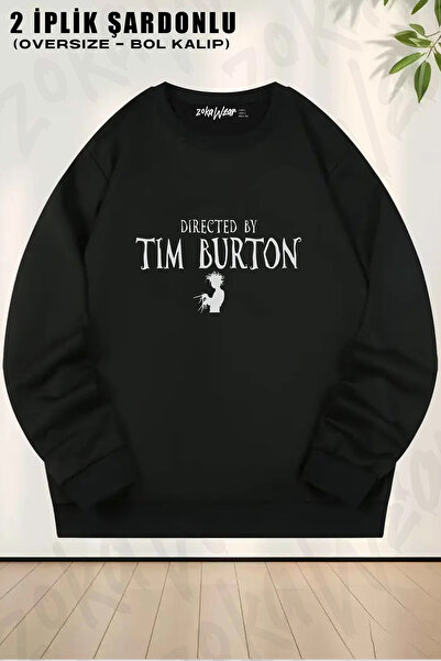 ZOKAWEAR Directed by Tim Burton Printed Crew Neck Sweatshirt