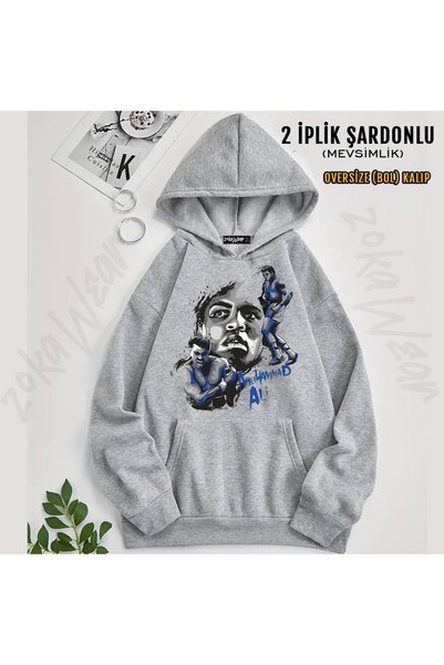 ZOKAWEAR Muhammad Ali Printed Cotton Printed Hooded Sweatshirt