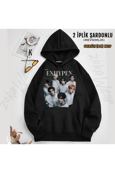 ZOKAWEAR Starring K Pop Enhypen Printed Hooded Sweatshirt