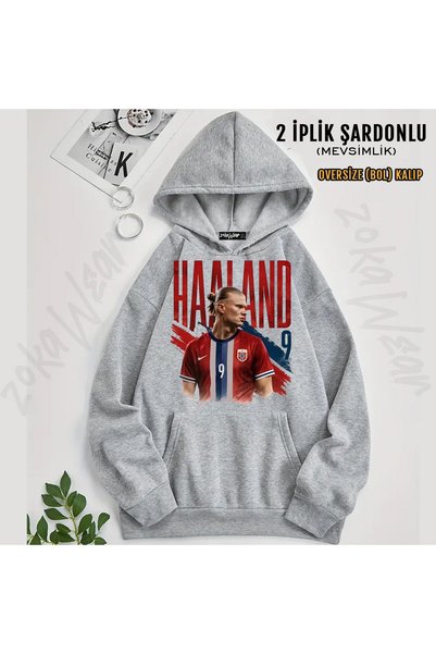 ZOKAWEAR Erling Haaland Printed Hooded Sweatshirt