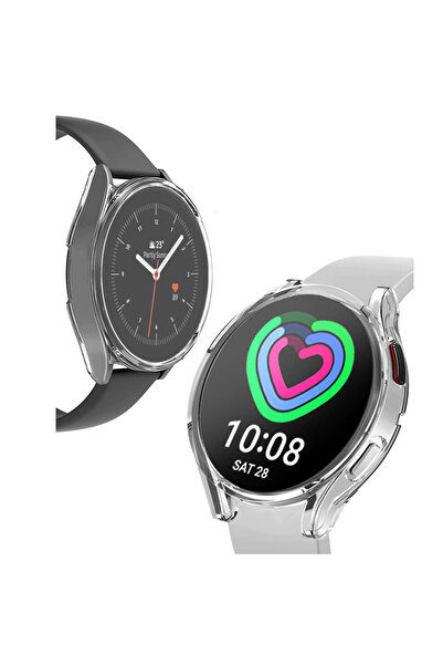 XGSM Carcasă cu ramă din TPU pentru Samsung Galaxy Watch4 44mm, Transparentă