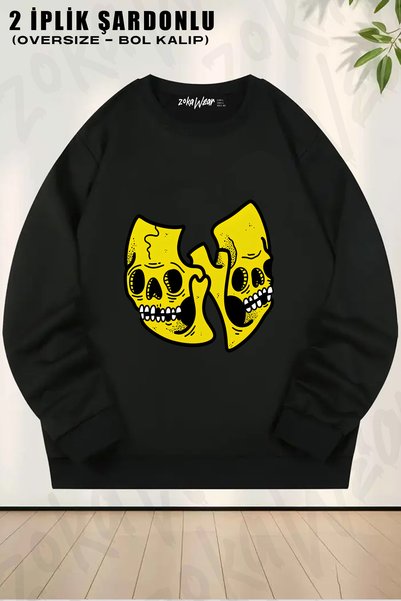 ZOKAWEAR Wu Tang Clan V18 Printed Crew Neck Sweatshirt