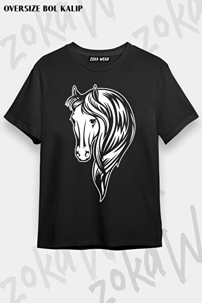 ZOKAWEAR Horse Silhouette Photography Horse Horses Riding Heart Printed T-Shirt