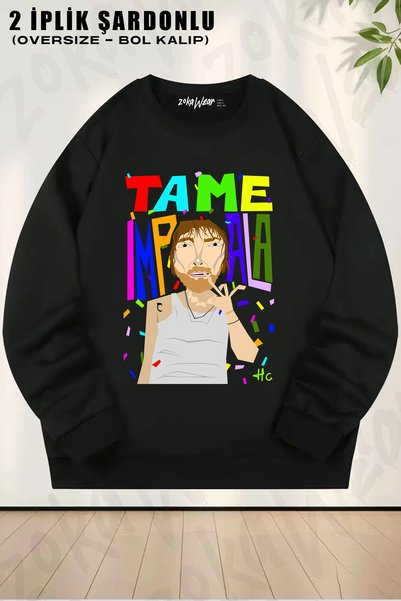 ZOKAWEAR Tame Impala V14 Printed Crew Neck Sweatshirt