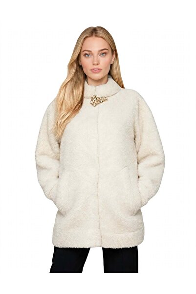 Generic Brand Γυναικείο Γουνάκι Teddy με Διακοσμητική Χρυσή Καρφίτσα - Camel ...