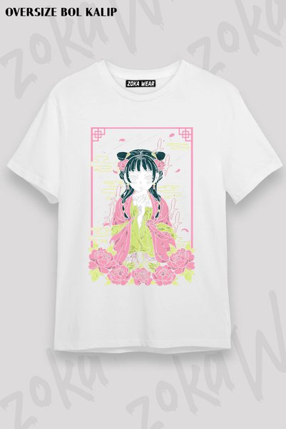 ZOKAWEAR تي شيرت مطبوع عليه Kusuriya Hicbir Hitorigoto Maomao Kawaii