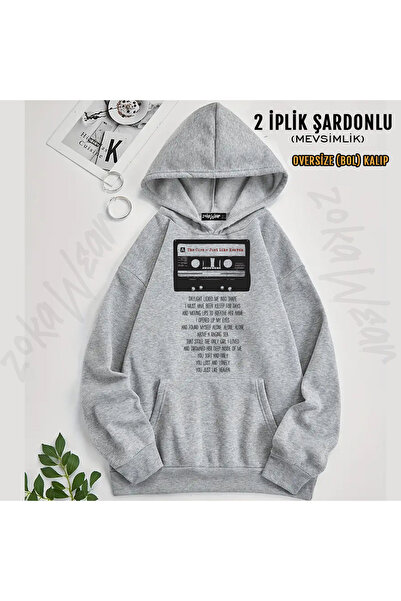 ZOKAWEAR The Cure Casette Songs Rock Printed Hooded Sweatshirt