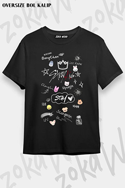 ZOKAWEAR Stray Kids Skzoo Stay Mix K-Pop Music Group Printed T-Shirt