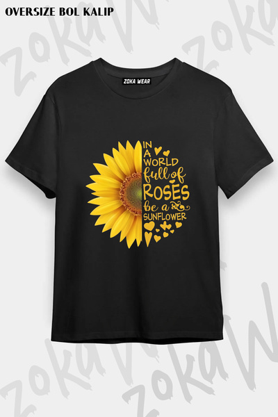 ZOKAWEAR Sunflower Printed T-Shirt