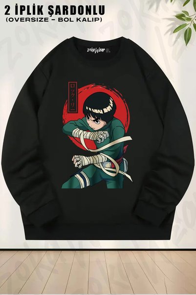 ZOKAWEAR Rock Lee Japanese Anime Printed Crew Neck Sweatshirt