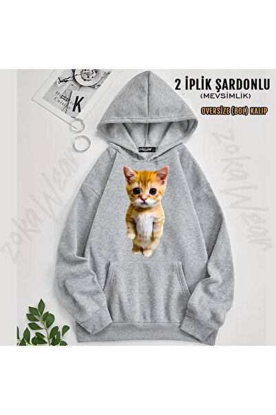 ZOKAWEAR Street Trend Design El Gato Sweet and Episcopal Cats Printed Hooded ...