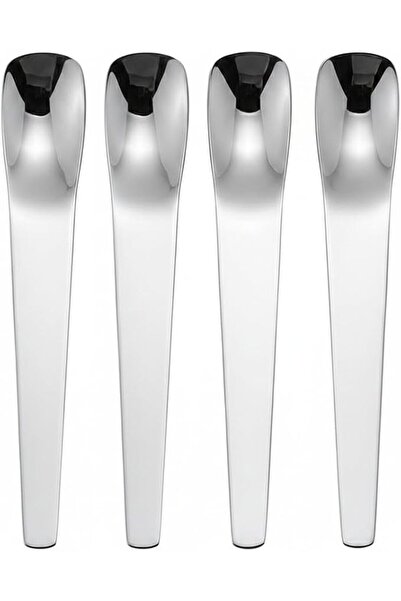 Sweet seven Modern Square Head Spoon Set, 4-Piece Stainless Steel Utensils fo...
