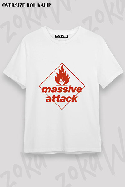 ZOKAWEAR تي شيرت مطبوع عليه شعار Massive Attack