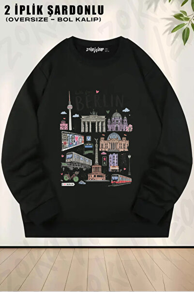 ZOKAWEAR Berlin Printed Crew Neck Sweatshirt