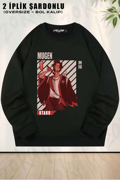 ZOKAWEAR Samurai Champloo Mugen Special Design Printed Crew Neck Sweatshirt