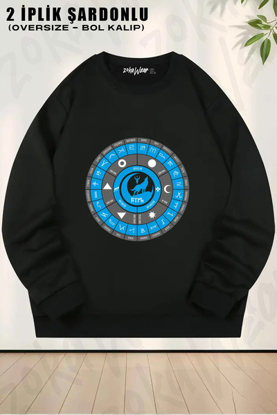 ZOKAWEAR Turk Boylari Printed Crew Neck Sweatshirt