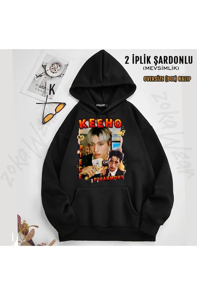 ZOKAWEAR P1Harmony Keeho Printed Hooded Sweatshirt