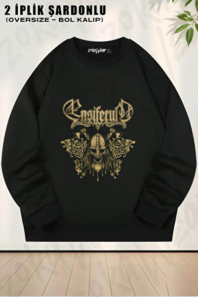 ZOKAWEAR Ensiferum Metal Music Printed Crew Neck Sweatshirt