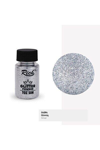 Rich Γκλίτερ 50ml Σκόνη Γκλίτερ 4604 Ασημί