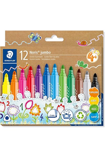 Staedtler Νόρις Τζάμπο Σετ Μαρκαδόρων Σχεδίου 12 Χρώματα