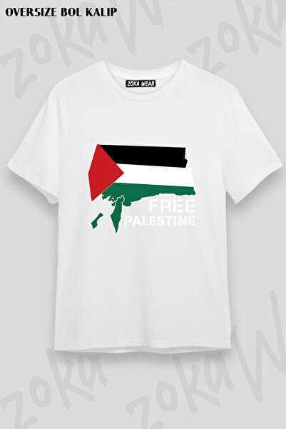 ZOKAWEAR Free Palestine Ozgur Filistin Printed T-Shirt