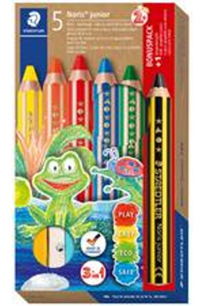 Staedtler ΧΡΩΜΑΤΙΣΤΑ ΜΟΛΥΒΙΑ 5 ΧΡΩΜΑΤΩΝ 3 ΣΕ 1 ΜΕ ΞΥΣΤΡΑ ΤΖΑΜΠΟ