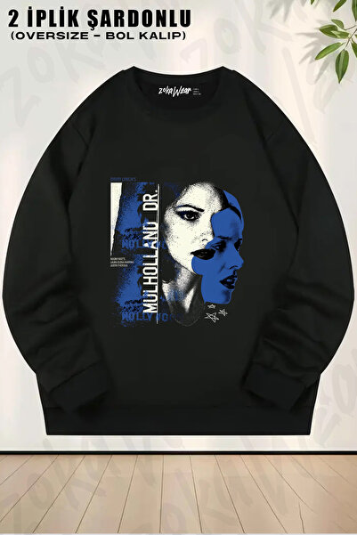 ZOKAWEAR Poster V2 Mulholland Drive David Lynch Printed Crew Neck Sweatshirt