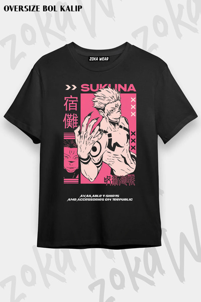 ZOKAWEAR Ryomen Sukuna from Jujutsu Kaisen Anime V2 Printed T-Shirt